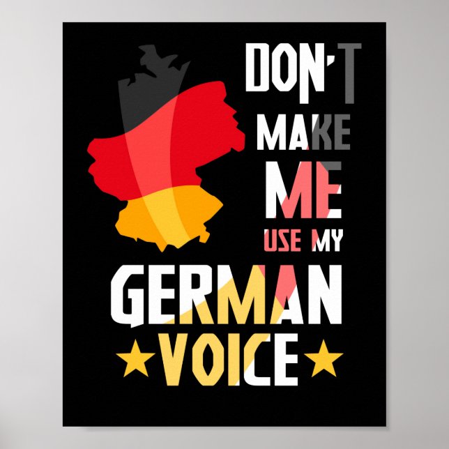 Poster Não me faça usar minha voz alemã, Alemanha Deutsch (Frente)