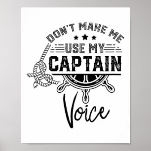 Poster Não Me Faça Usar Minha Voz de Capitão para Pular o
