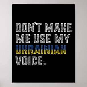 Poster Não Me Faça Usar Minha Voz Ucraniana - Ucrânia Org