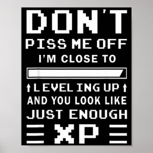 Poster Não Me Irrite Estou Perto De Subir De Nível Jogado