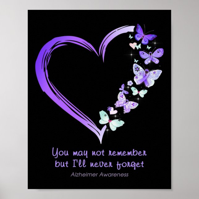 Poster Não me lembro, mas nunca esquecerei Alzheimerhe (Frente)