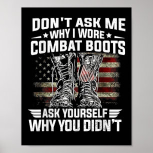 Poster Não Me Pergunte Por Que Eu Vesti Boots Combat Perg