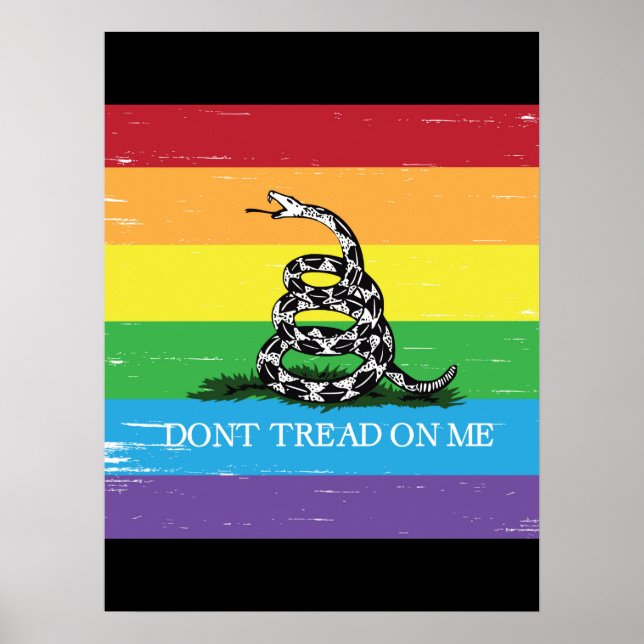 Poster Não me pise na bandeira Gadsden. (Frente)