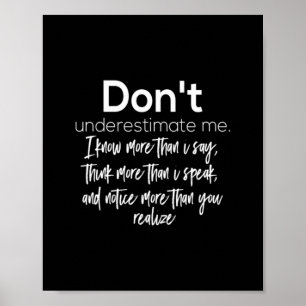 Poster não me subestime