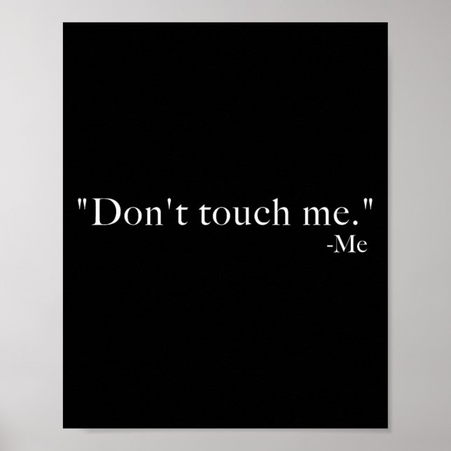 Poster Não Me Toques. -me  (Frente)