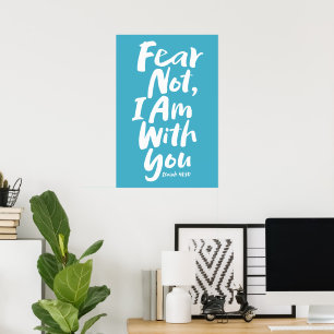 Poster NÃO MEDO, estou com você fé religiosa Deus Jesu