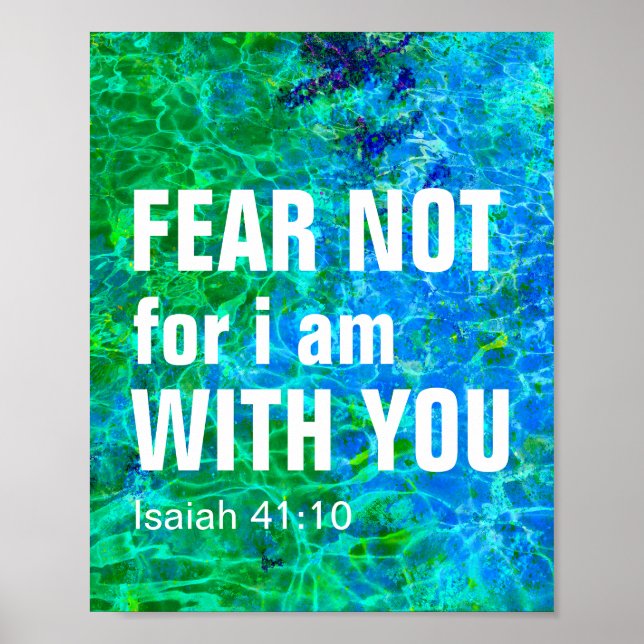 Poster NÃO MEDO POR ESTAR COM VOCÊ (isaiah 41:10) (Frente)