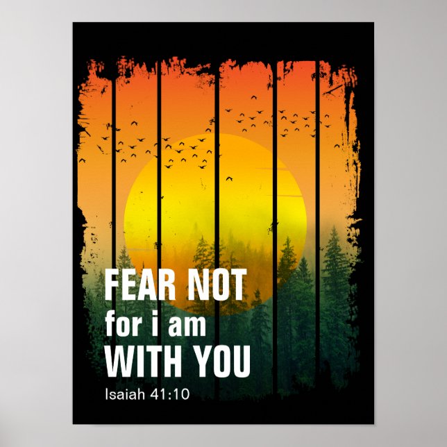Poster NÃO MEDO POR ESTAR COM VOCÊ (isaiah 41:10) (Frente)