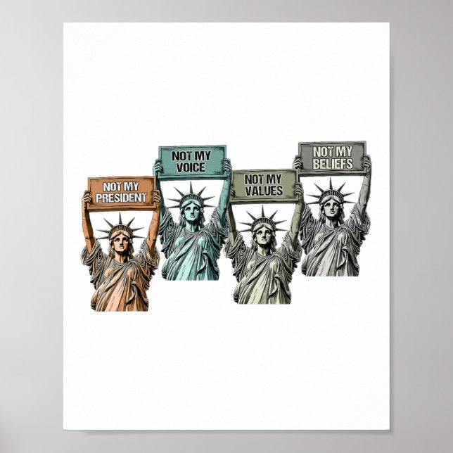 Poster Não Minha Presidente Não Minha Voz Não Meus Valore (Frente)