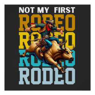 Pôster Não Minha Primeira Camisa De Rodeio  Camisa De Ani