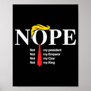 Poster Não Não É Meu Presidente Rei Engraçado Trump