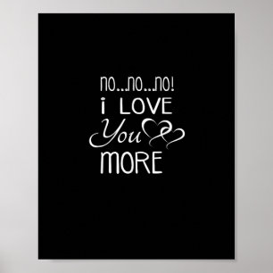 Poster Não Não Não Amo Você Mais Estilo de Casal Brincalh