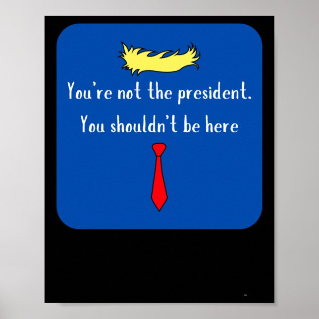 Poster Não O Presidente - Azul (Frente)