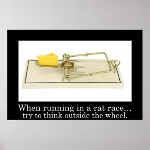 Pôster Não obtenha colado na competição desenfreada (L