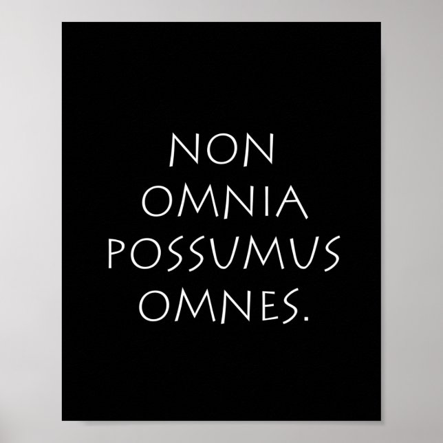 Poster Não Omnia Possumus Omnes (Frente)