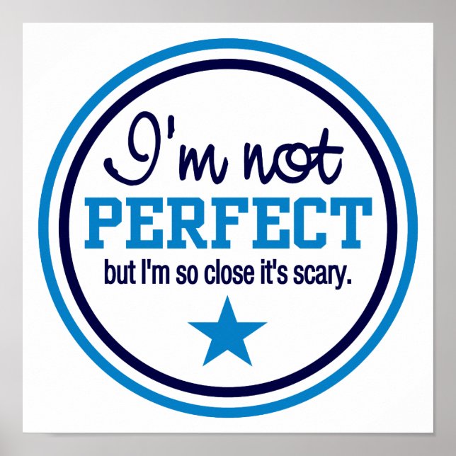 POSTER NÃO PERFEITO - azul (Frente)