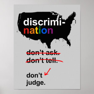 Poster Não pergunte. Não digas. Não julgue