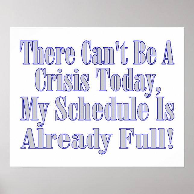 Poster Não pode ser um Cheio de Programação de Crise (Frente)