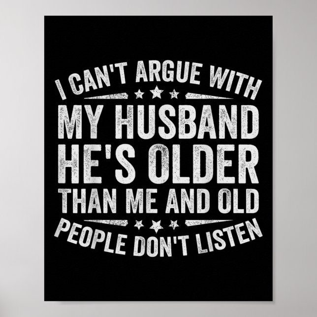Poster Não posso discutir com o meu marido. Ele é Pessoas (Frente)