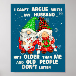 Poster Não Posso Discutir Marido Esposa Sarcástico