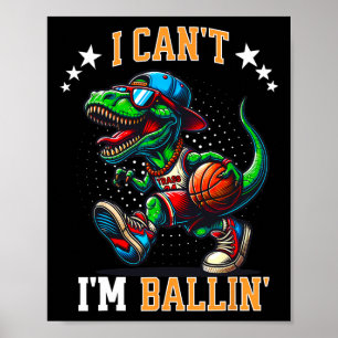 Poster Não Posso Estou Desenhando Dinossauro T Rex Menino