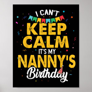 Poster Não posso ficar calmo É o aniversário da minha bab