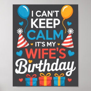 Poster Não Posso Manter a Calma É o Aniversário da Minha
