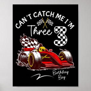 Poster Não posso me pegar 3 Super Red Racing Carro 3º Bir