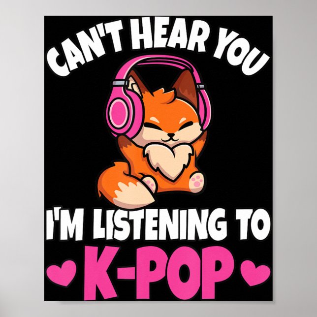 Poster Não posso ouvi-lo, estou ouvindo o Pop (Frente)
