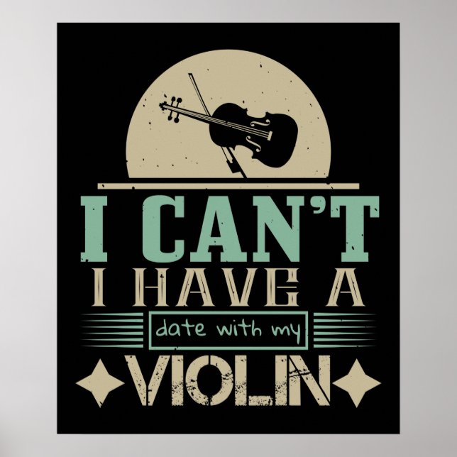 Poster Não posso ter um encontro com o meu violino (Frente)