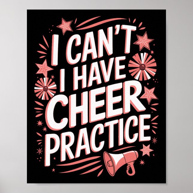 Poster Não Posso Treinar Cheerleading  (Frente)