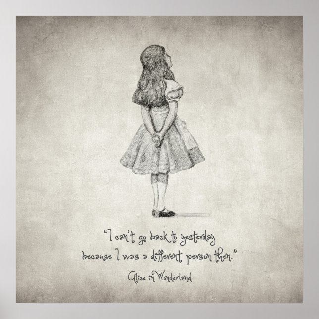 Poster Não posso voltar para a citação de ontem (Frente)