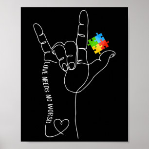 Poster Não Precisa De Palavras Autismo Sensibilização Pro