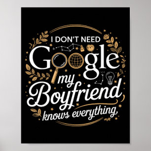 Poster Não Preciso do Google Meu Namorado Sabe Tudo 