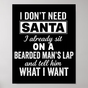 Poster Não preciso do Papai Noel, já sento no colo de um