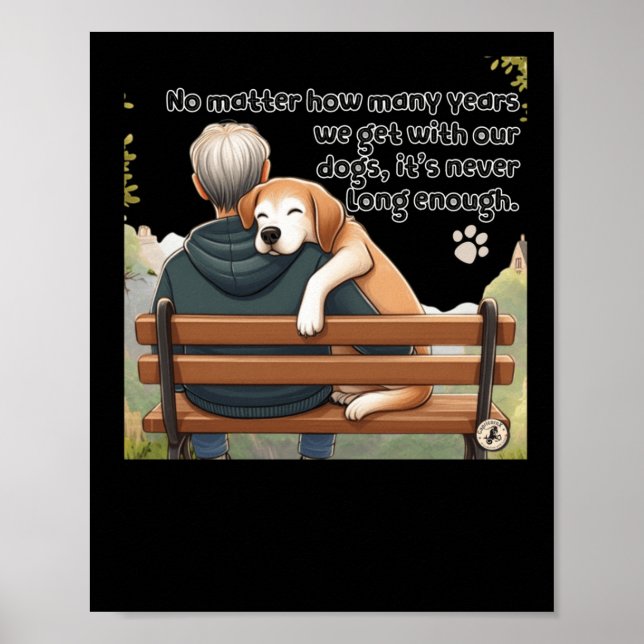Poster Não Quantos Anos Temos Com Nossos Cães (Frente)