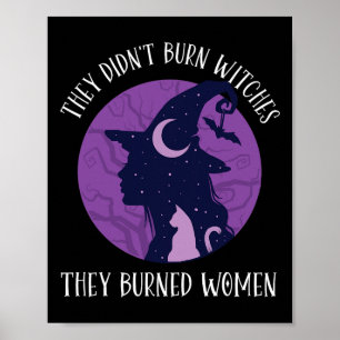 Poster Não queimaram bruxas que queimaram mulheres assust