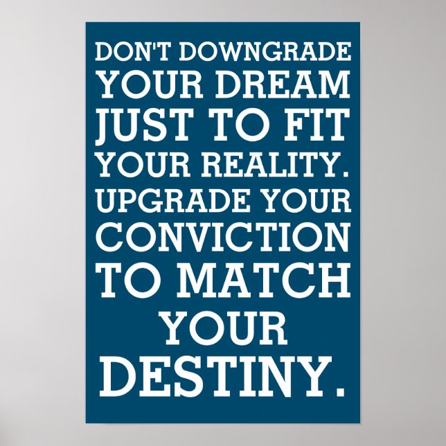 Poster Não reduza o seu sonho (Frente)