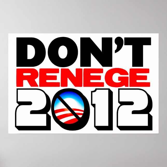Poster Não Renege 2012 (Frente)