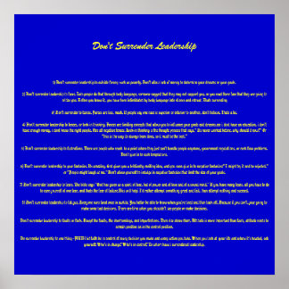 Pôster Não renove a liderança - personalizada