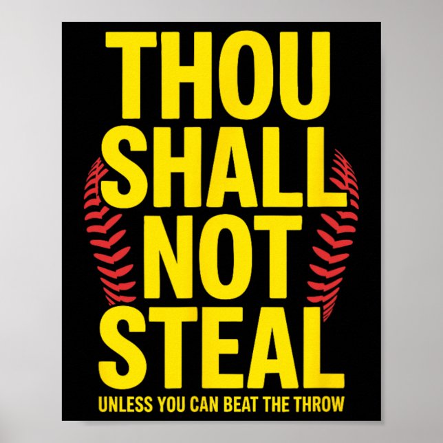 Poster Não Roubarás, Jogador de Softbol (Frente)
