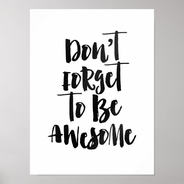 Poster Não se esqueça de ser incrível (Frente)