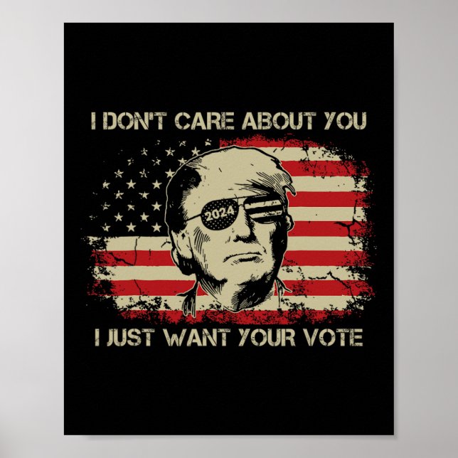 Poster Não se importe que eu só quero seu voto Trump 2 (Frente)