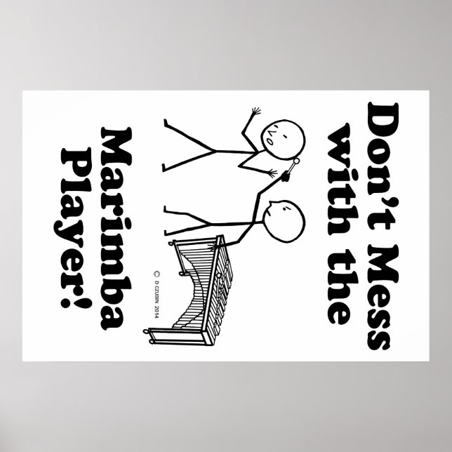 Poster Não se meta com o jogador Marimba (Frente)