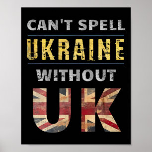 Poster Não se Pode Soletrar a Ucrânia Sem o Apoio do Rein