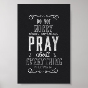 Poster Não se preocupe sobre qualquer coisa Pray sobre