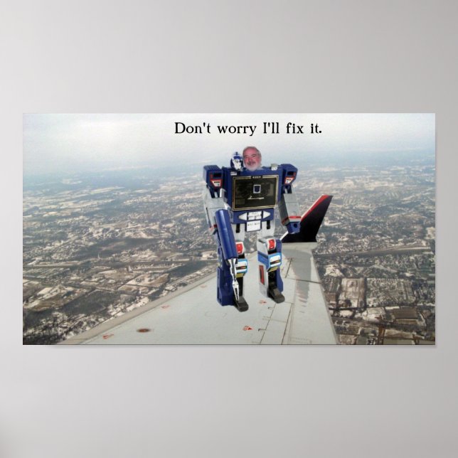 Pôster Não se preocupe, vou consertar. (Frente)