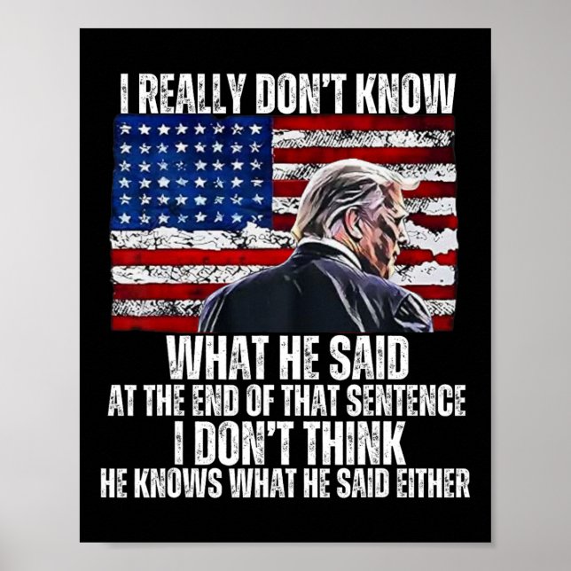 Poster Não sei o que ele disse no final dessa frase (Frente)