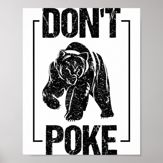 Poster Não Seja Urso Engraçado _ Presente de Urso Super-H (Frente)