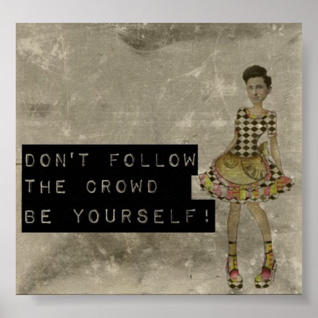 Poster Não siga a multidão (Frente)